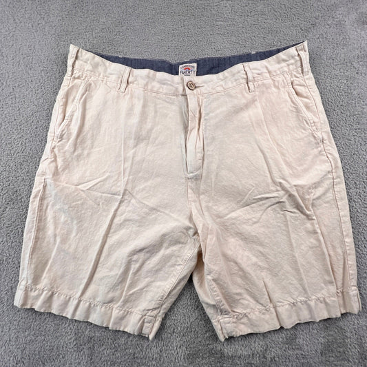 Faherty Shorts Men 38 Beige Linen Blend Casual Summer Beach Coastal Preppy