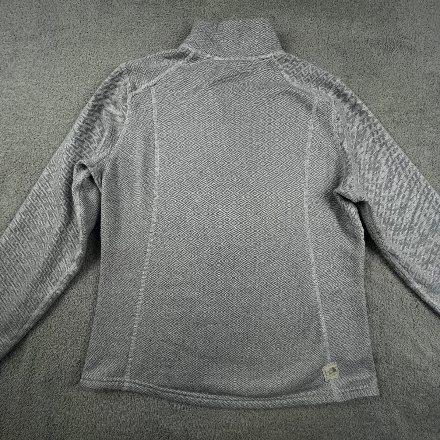 The North Face Pullover Sweater Women's Large Grey Fleece Button
