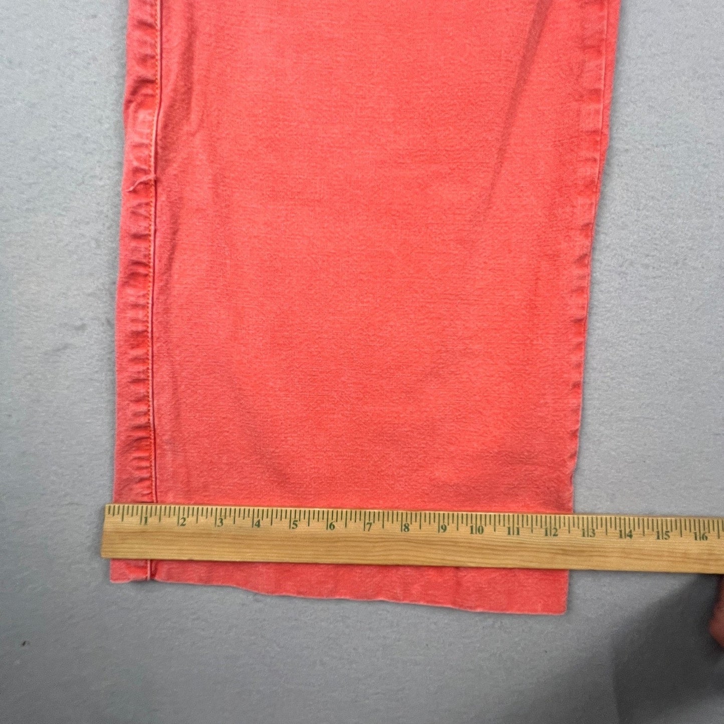 Pilcro Pants Women 27 Coral Wide Leg Button Fly Lace Up Back Boho Anthropologie