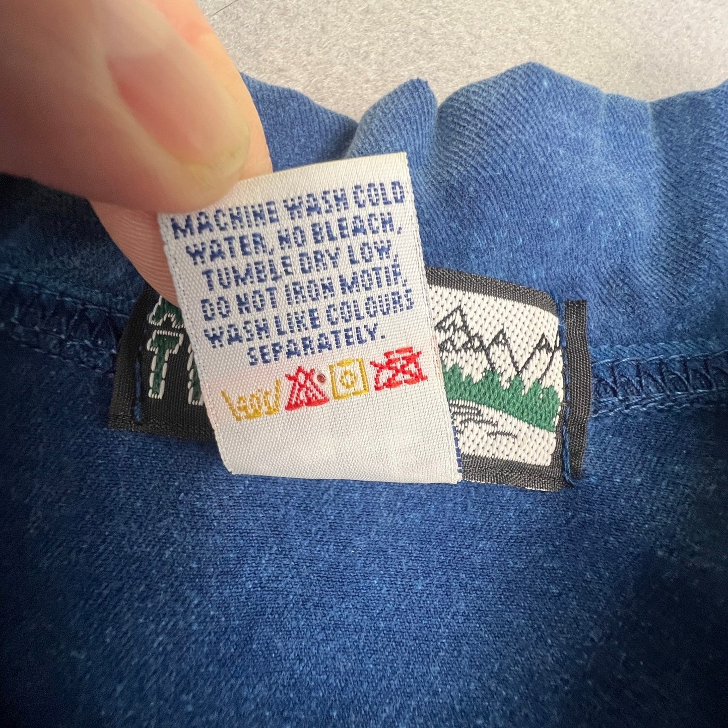 Vintage Ezze Wear Alpine Twill Jacket Large Blue Cotton Full Zip Workwear Coat