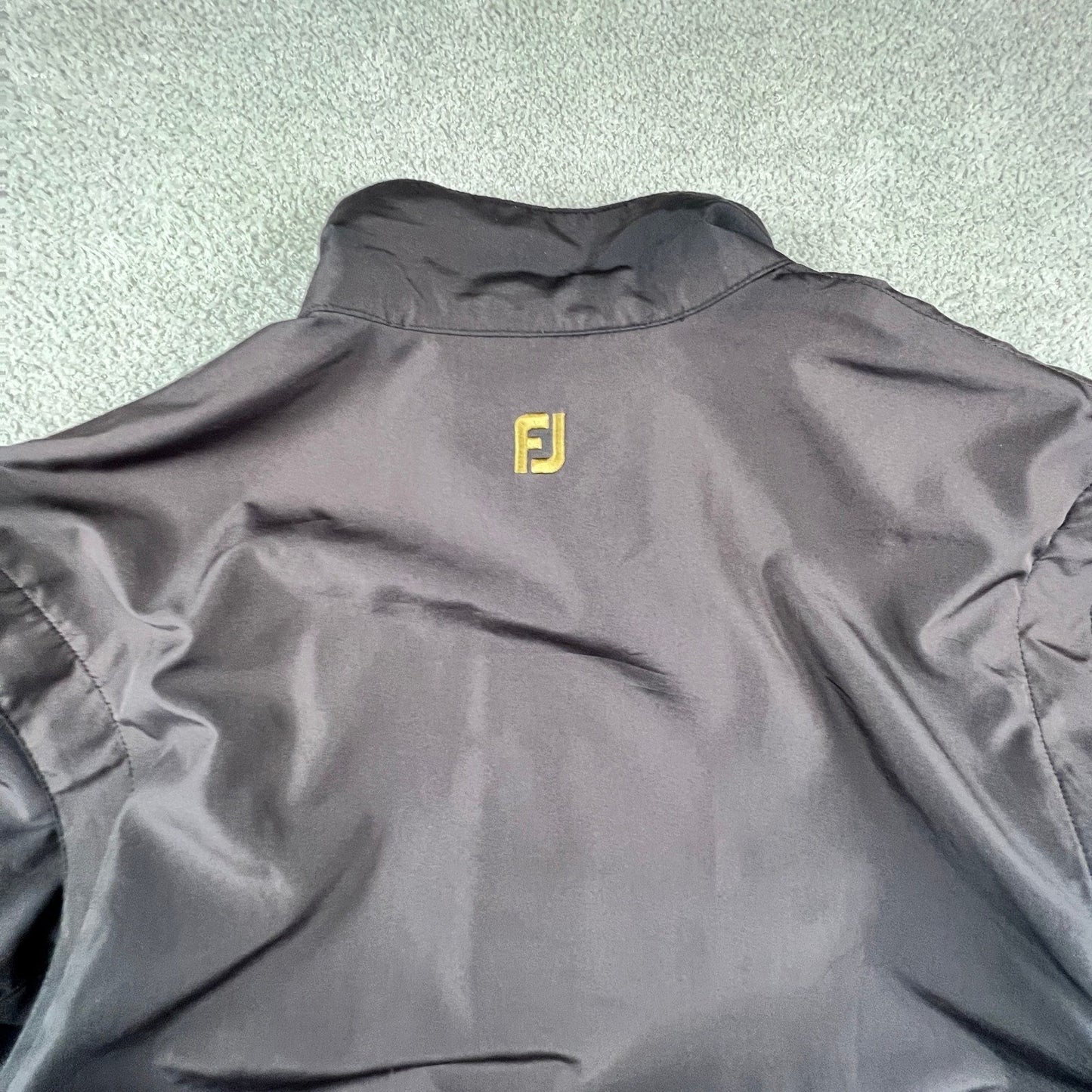 FootJoy DryJoys Mens Medium Black Convertible Golf Jacket Zip Off Sleeves Vest