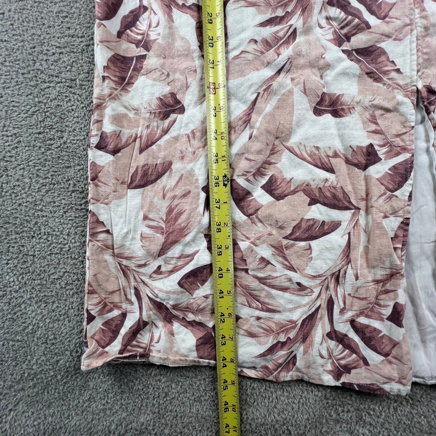 Costal Cowgirl Smocked Linen Blend Maxidress Womens Medium Resort