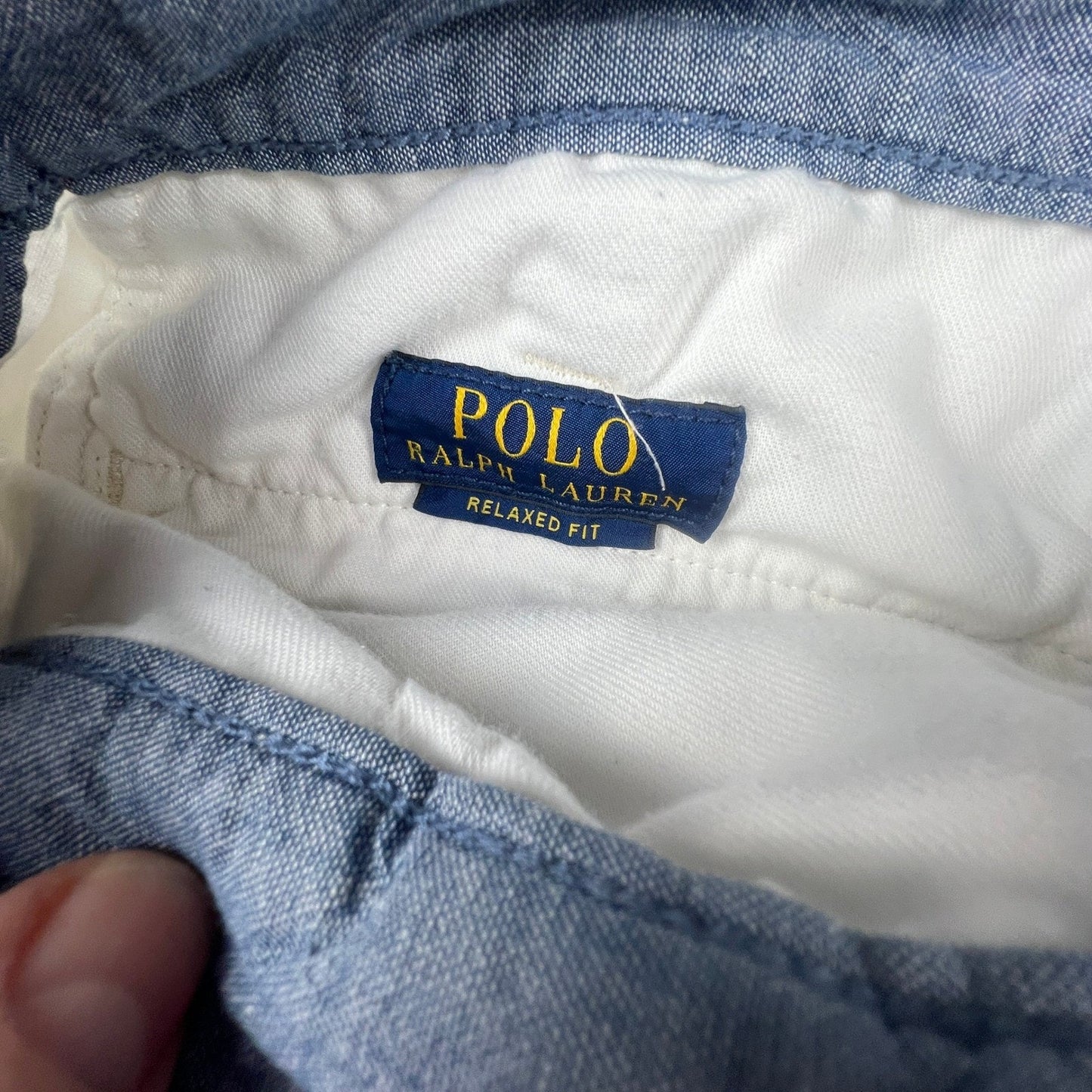 Polo Ralph Lauren Relaxed Fit Chino Shorts Mens 36 Wite Cotton Twill Preppy Golf