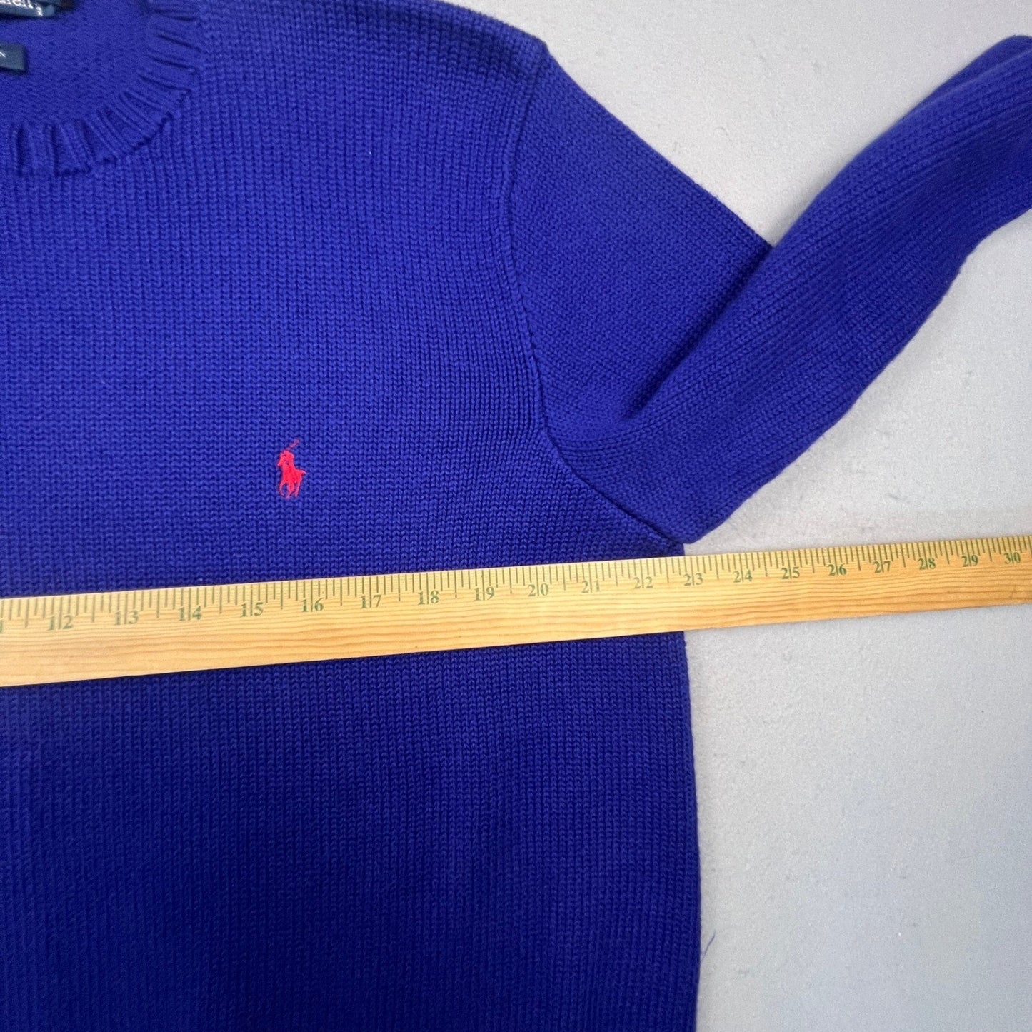 Polo Ralph Lauren Sweater Mens L 100% Cotton Crewneck Knit Pony Logo Classic