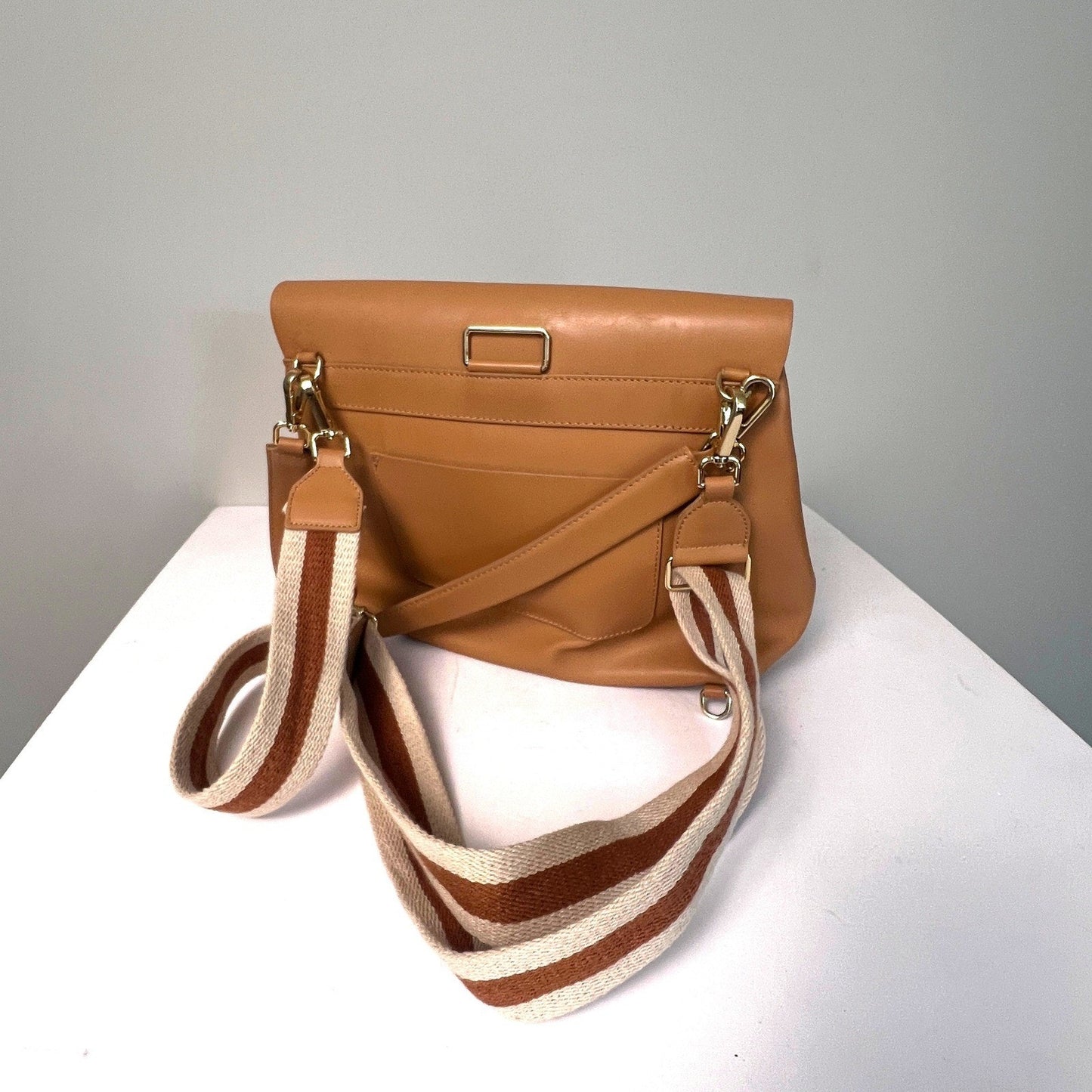 Paola Nutti Purse Bag Womens Large Tan Leather Made in Italy Elegant Boho