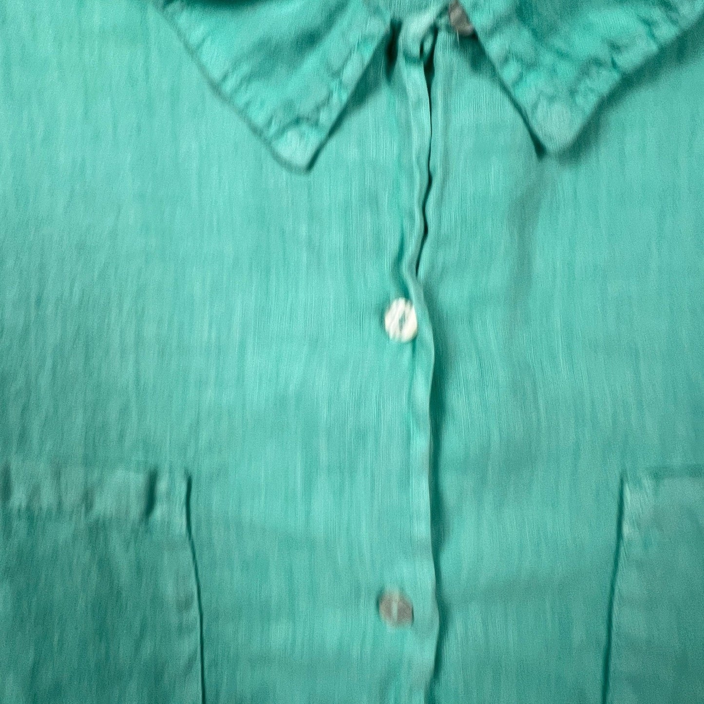Fresh Produce Linen Button Down Shirt Womens L Seafoam Coastal Casual Summer
