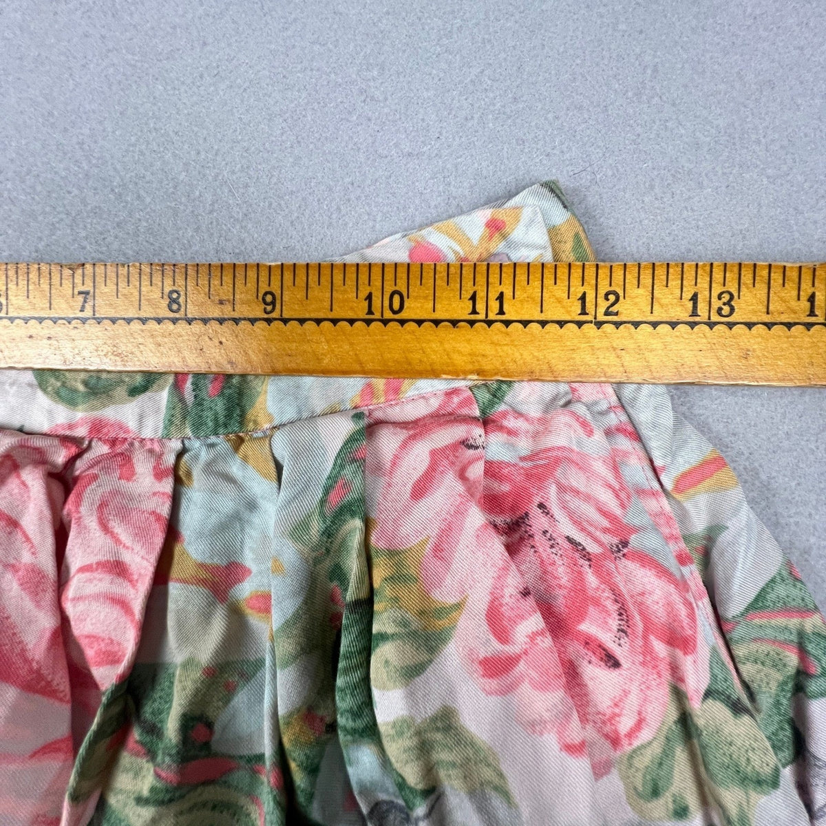 JH Collectibles Floral Midi Skirt Womens 6 Pink Rose Pleated Vintage ILGWU USA