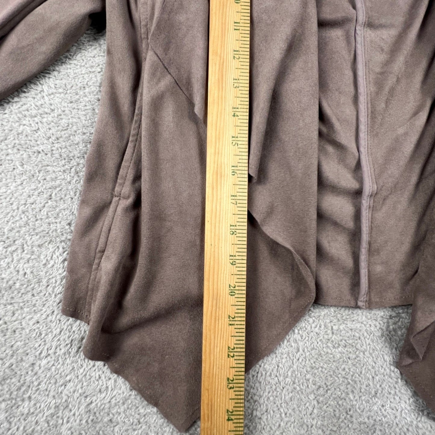 Kut from the Kloth Faux Suede Jacket Womens Small Brown Front Moto Boho