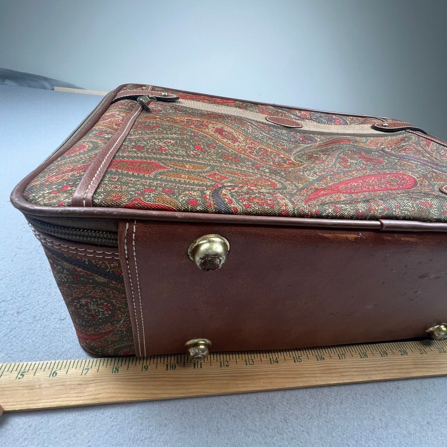 VTG DVF Diane von Furstenberg Suitcase Unisex Large Brown Paisley Carry On Bag