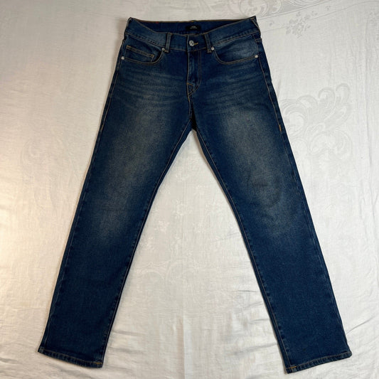 True Religion Geno Jeans Mens 32W Relaxed Slim Blue Wash Denim Y2K Punk