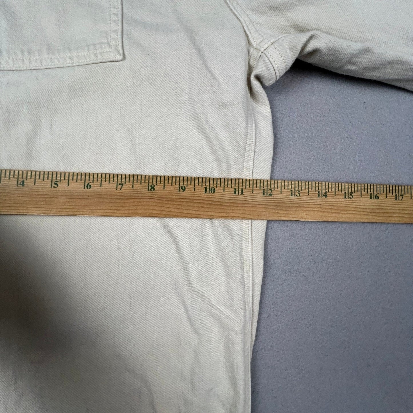 American Eagle Carpenter Pants Womens 10 Cream Wide Leg Utility Workwear Boho