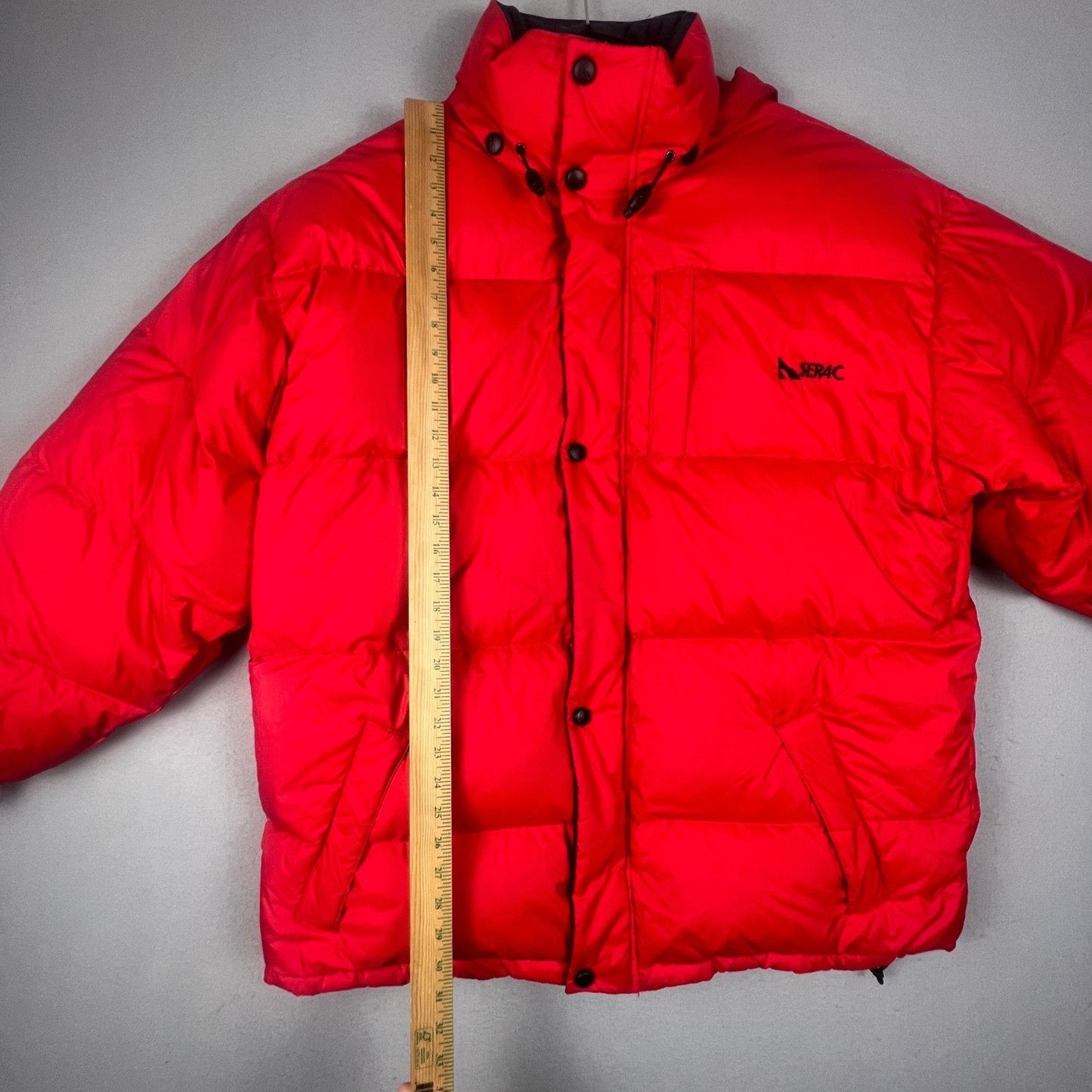 Serac Puffer Jacket Mens XL Red Down Insulated Heavy Winter Coat Gorpcore VTG