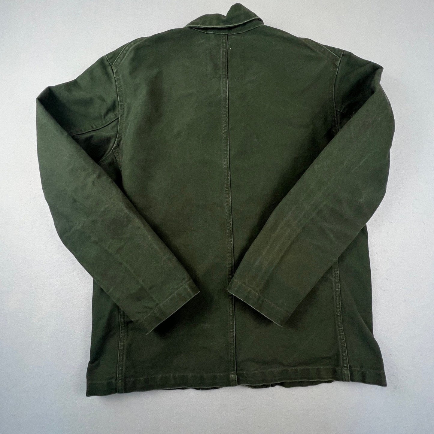 Levi's Chore Coat Men Large Green Canvas Utility Jacket Workwear Chore Coat