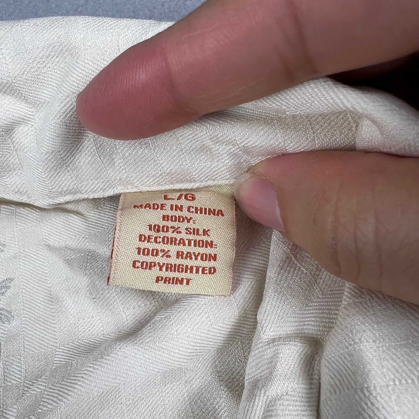 Tommy Bahama Lip Out Martini Shirt Mens Large Cream Silk Embroidered Camp Golf