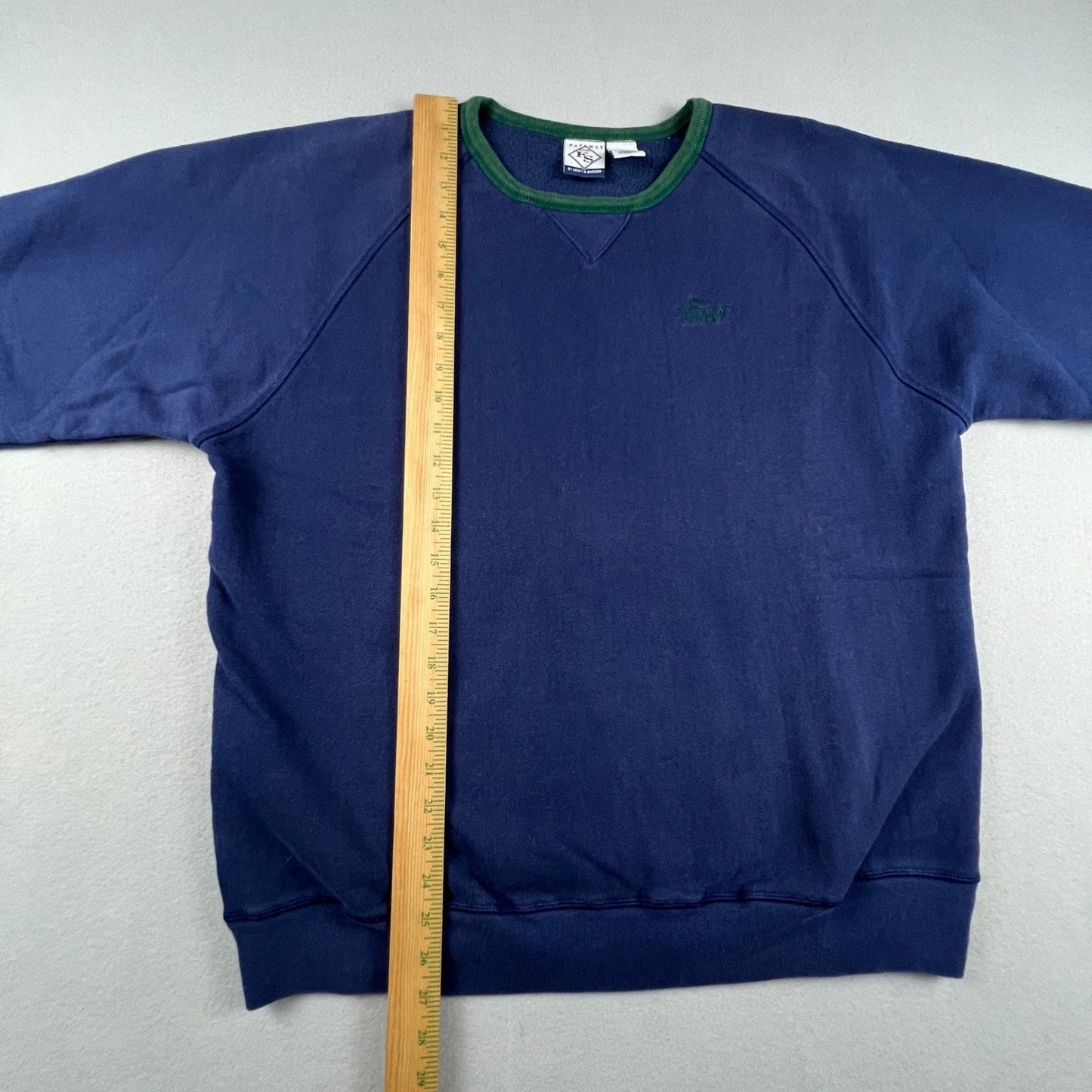 VTG Fairway Sport Sweatshirt Large Ringer Crew Neck Golf Pullover Streetwear