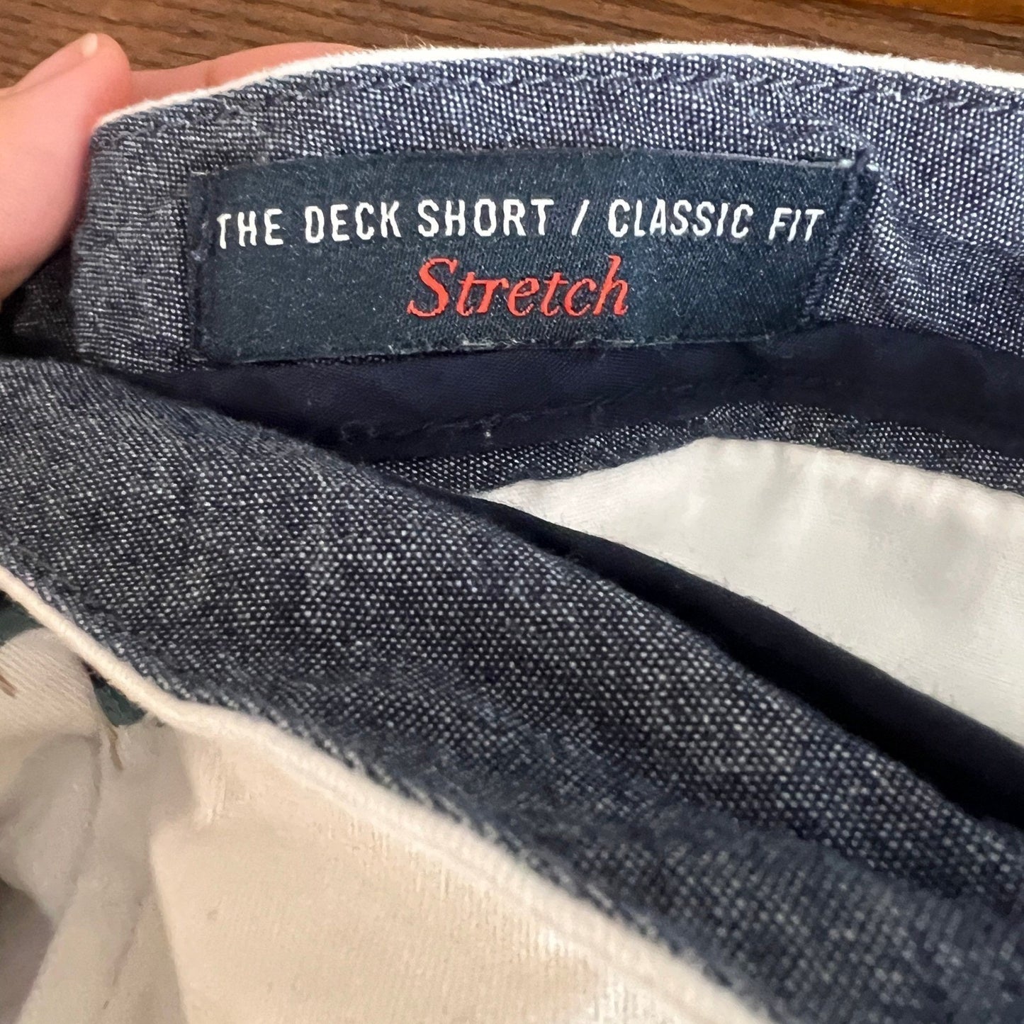 Nautica Deck Shorts Mens 38 Classic Fit Stretch White Sailboat Flag Print