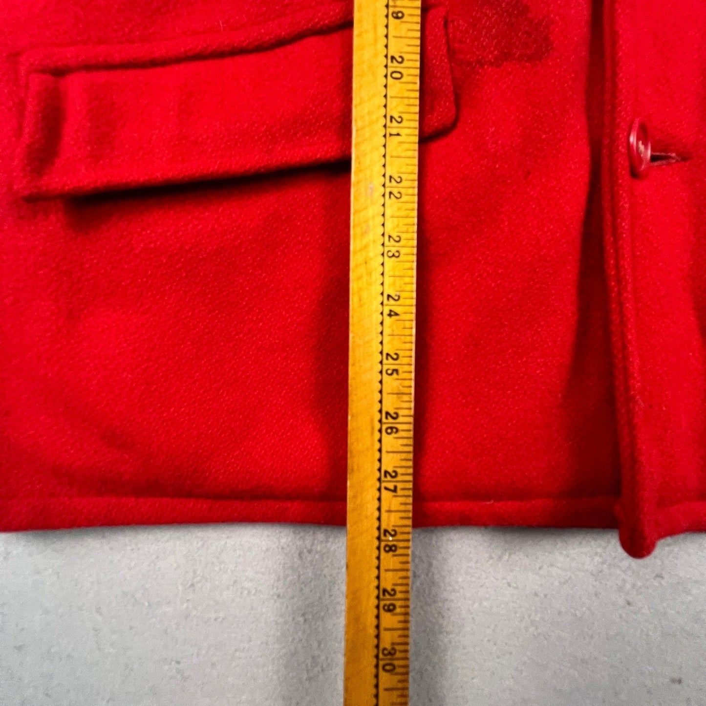 Vintage Sears Sportswear Wool Cruiser Jacket Mens L Red Hunting Game Pocket 60s