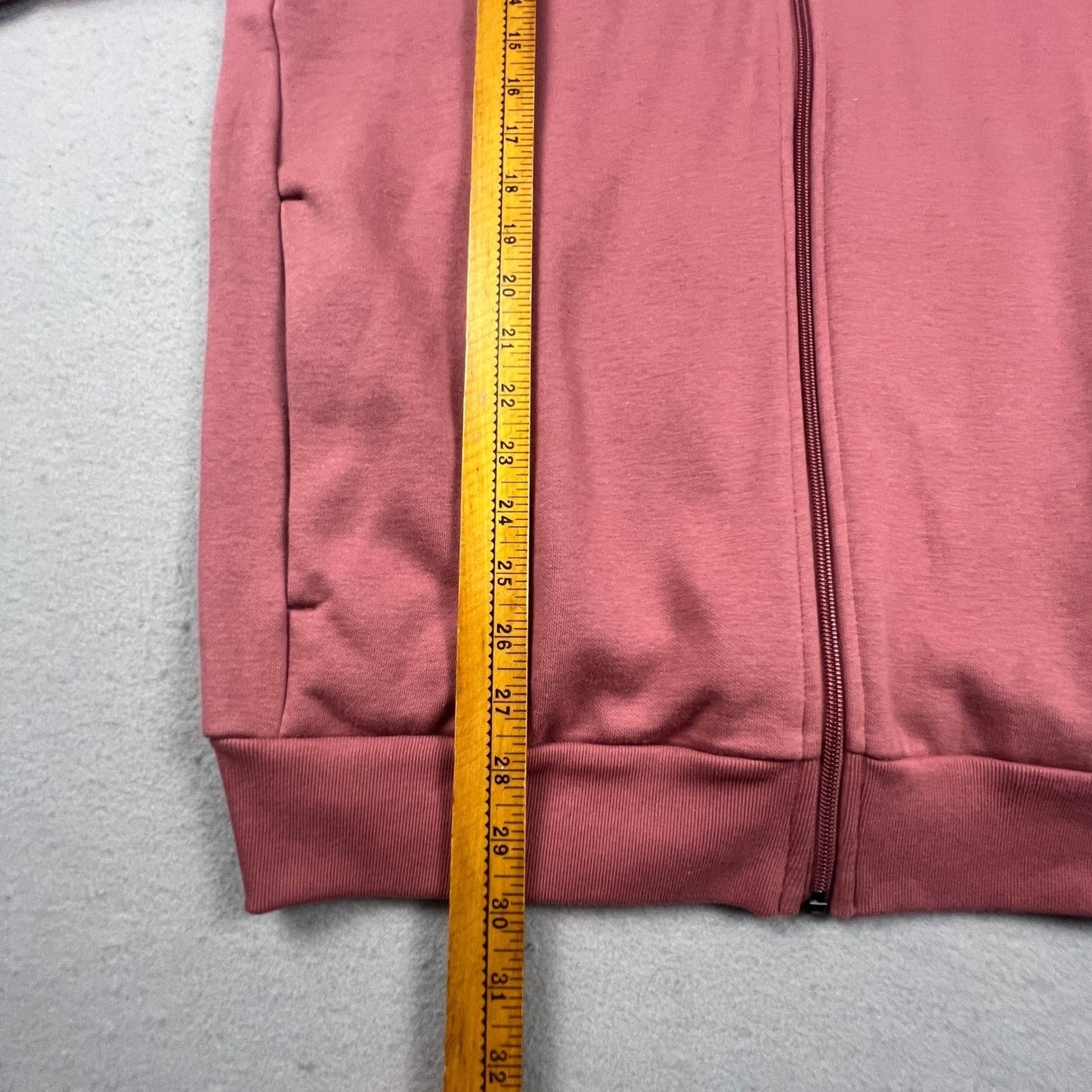 Adidas Full Zip Hoodie Mens Large Mauve Pink 3-Stripe Fleece Athletic IX0166