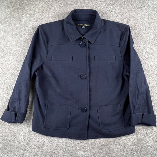 Brooks Brothers Cotton Jacket 12 Honeycomb Piqué Career Classic Chic Preppy