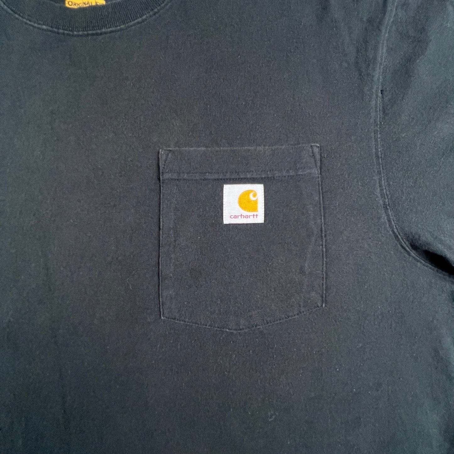 Carhartt Pocket T-Shirt Mens Large Tall Black Original Fit Workwear Tee K87