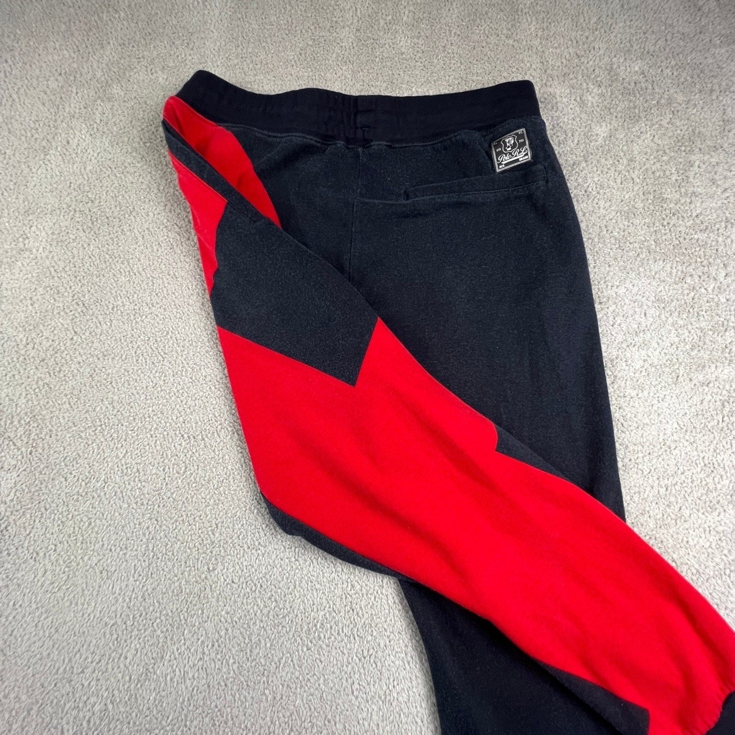 Polo Ralph Lauren Performance Mens Sweatpants M Black Red Streetwear Jogger Luxe
