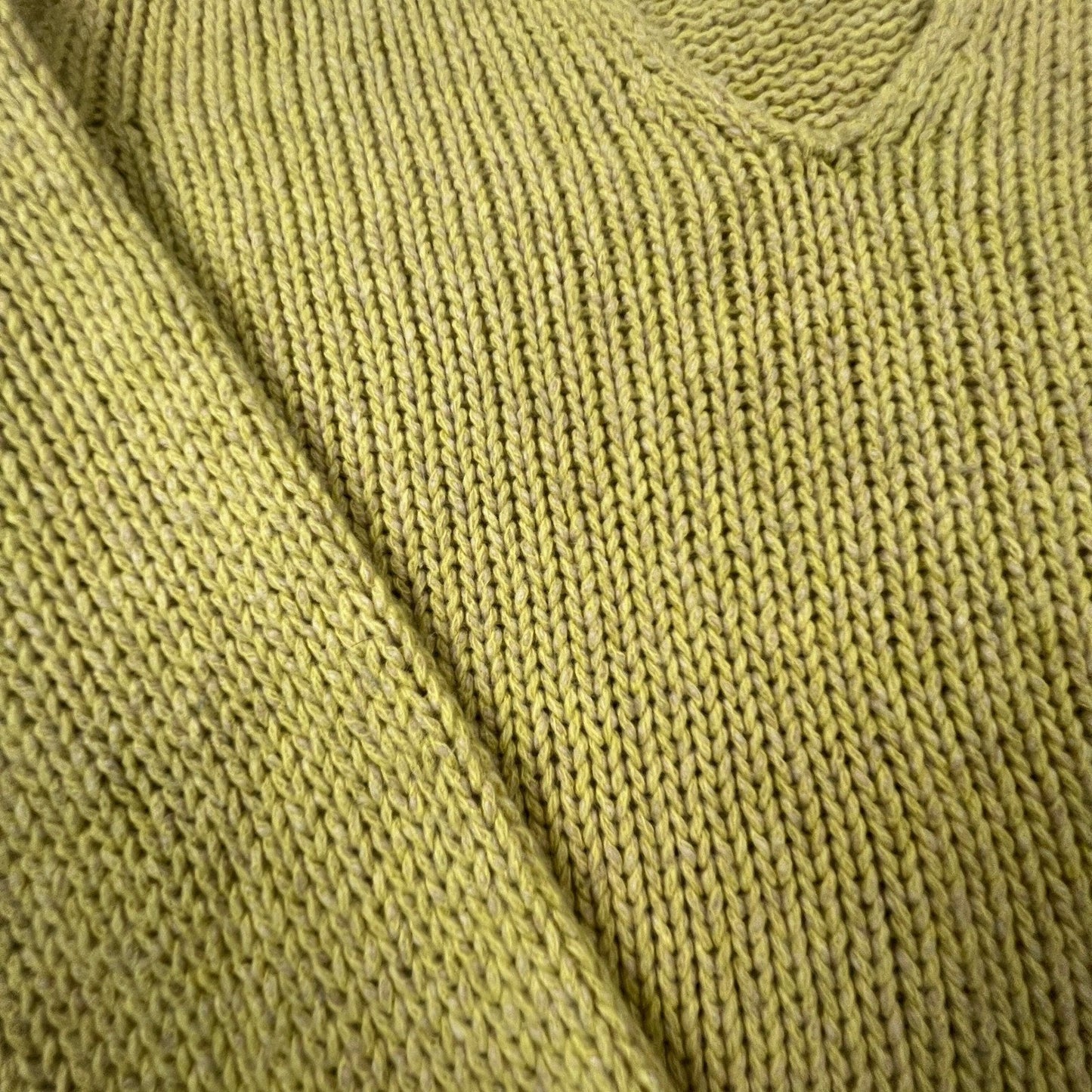 Eileen Fisher V-Neck Sweater Womens L Green Wool Alpaca Knit Pullover Minimalist