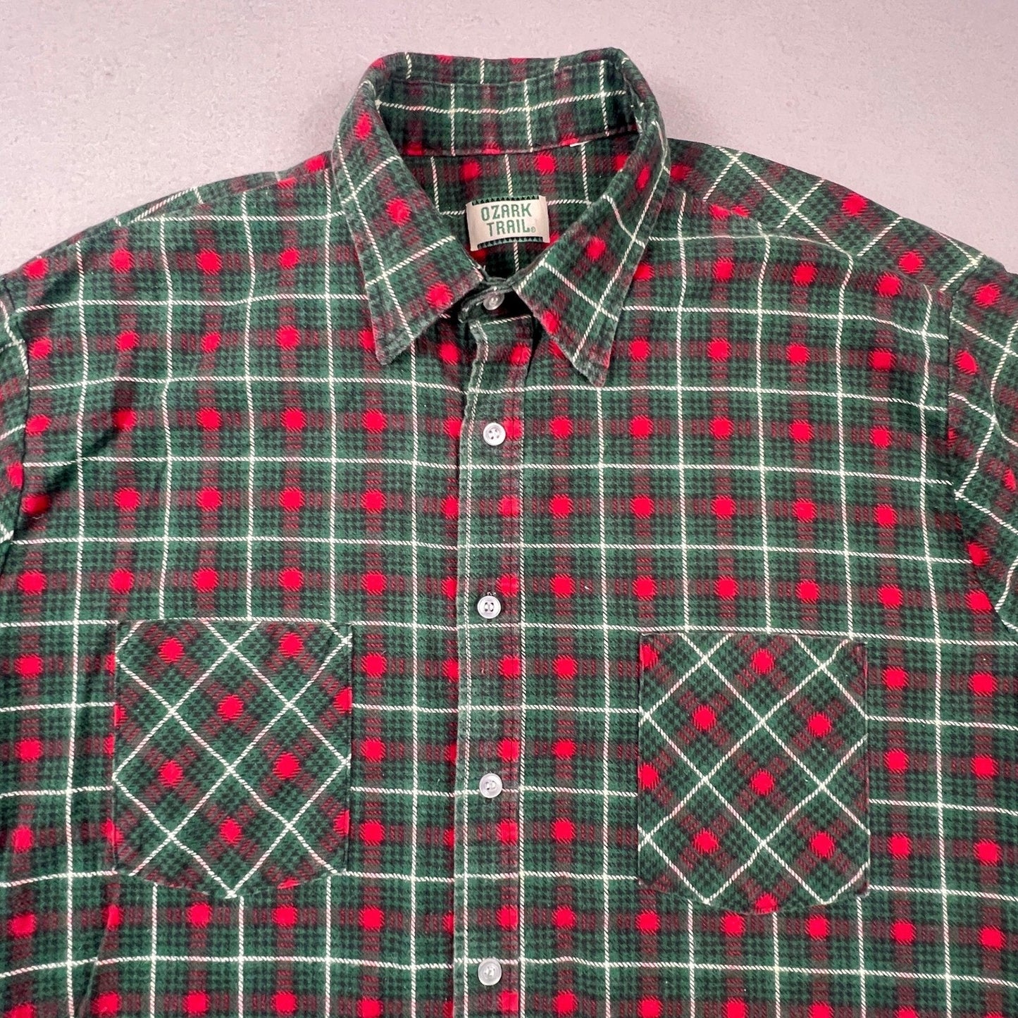Ozark Trail Flannel Shirt Mens L Plaid Long Sleeve Outdoor Casual Printed