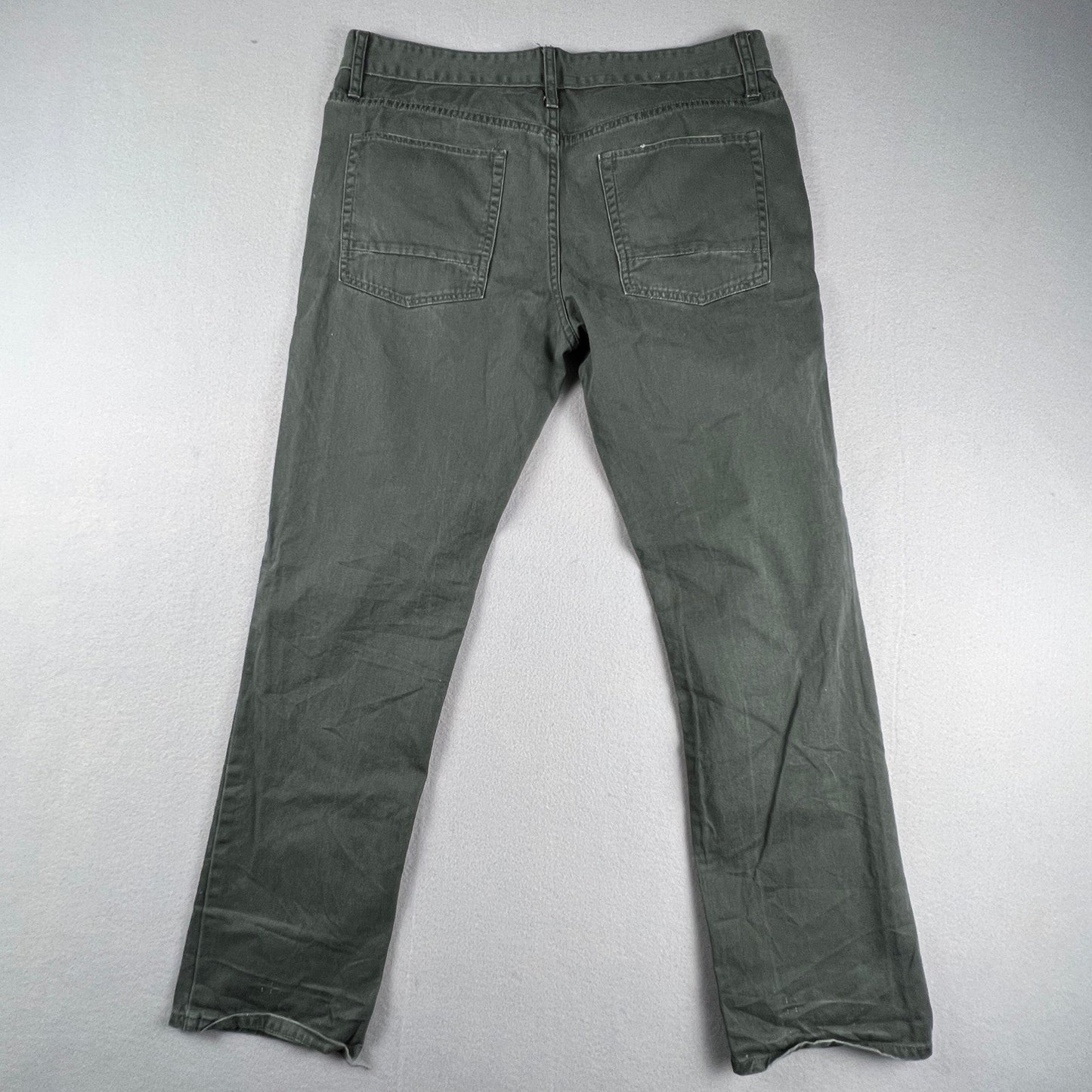 Mossimo Supply Co Pants Mens 34x31 Olive Green Slim Straight Cotton Chino Casual