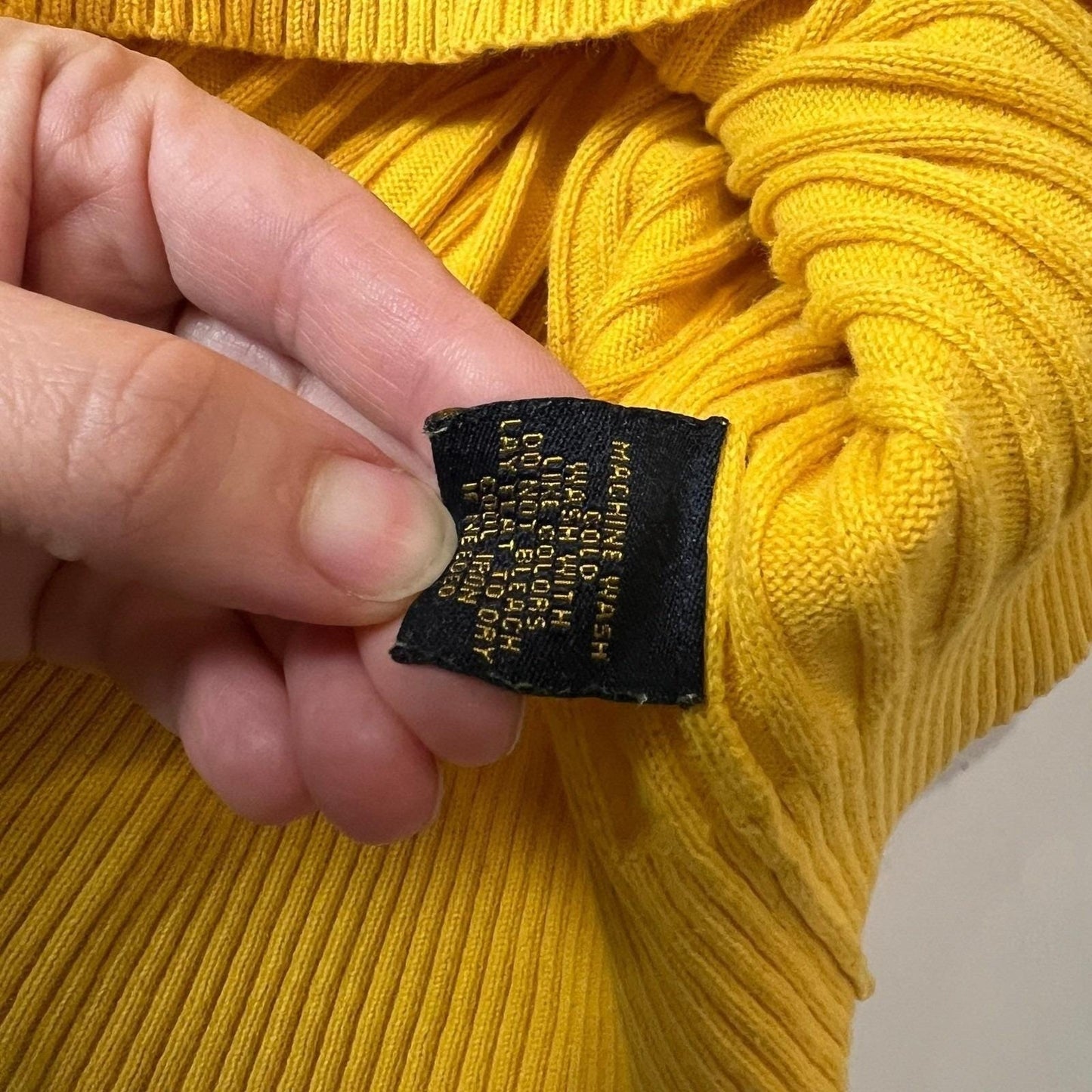 VTG Y2K Lauren Jeans Company Sweater Women's Extra Large Yellow Knit  80s Layer