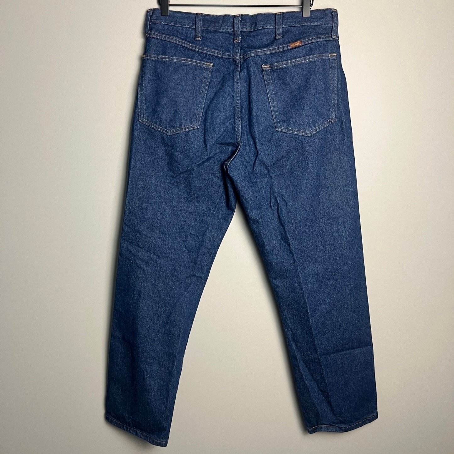 Vintage Rustler Jeans Mens 38x30 Denim Classic Fit Straight Leg Workwear Rodeo