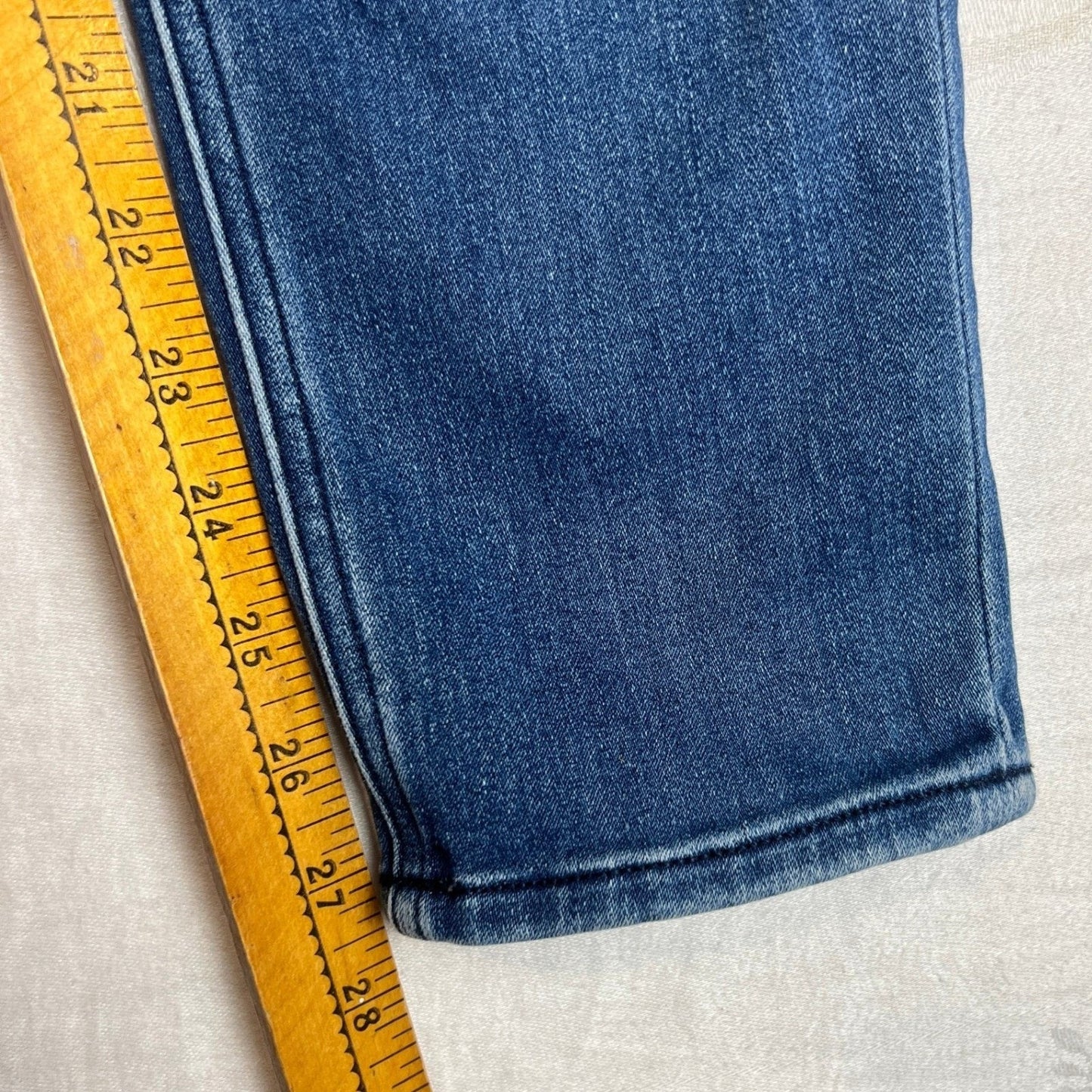 Express High Rise Jeans Womens 2R Ankle Legging Button Fly Medium Wash Stretch