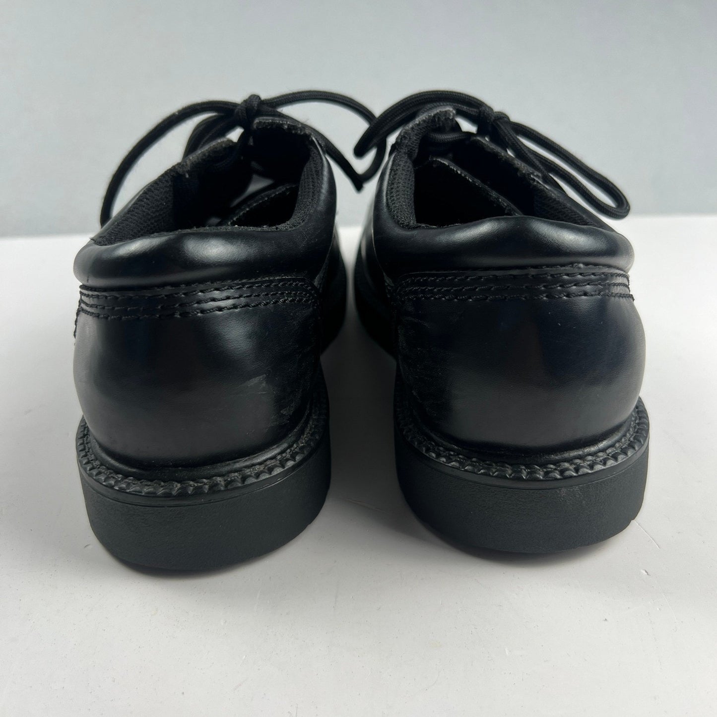 SafeTStep Slip Resistant Work Shoes Mens 7 Black Lace Up Oxford Dark Academia