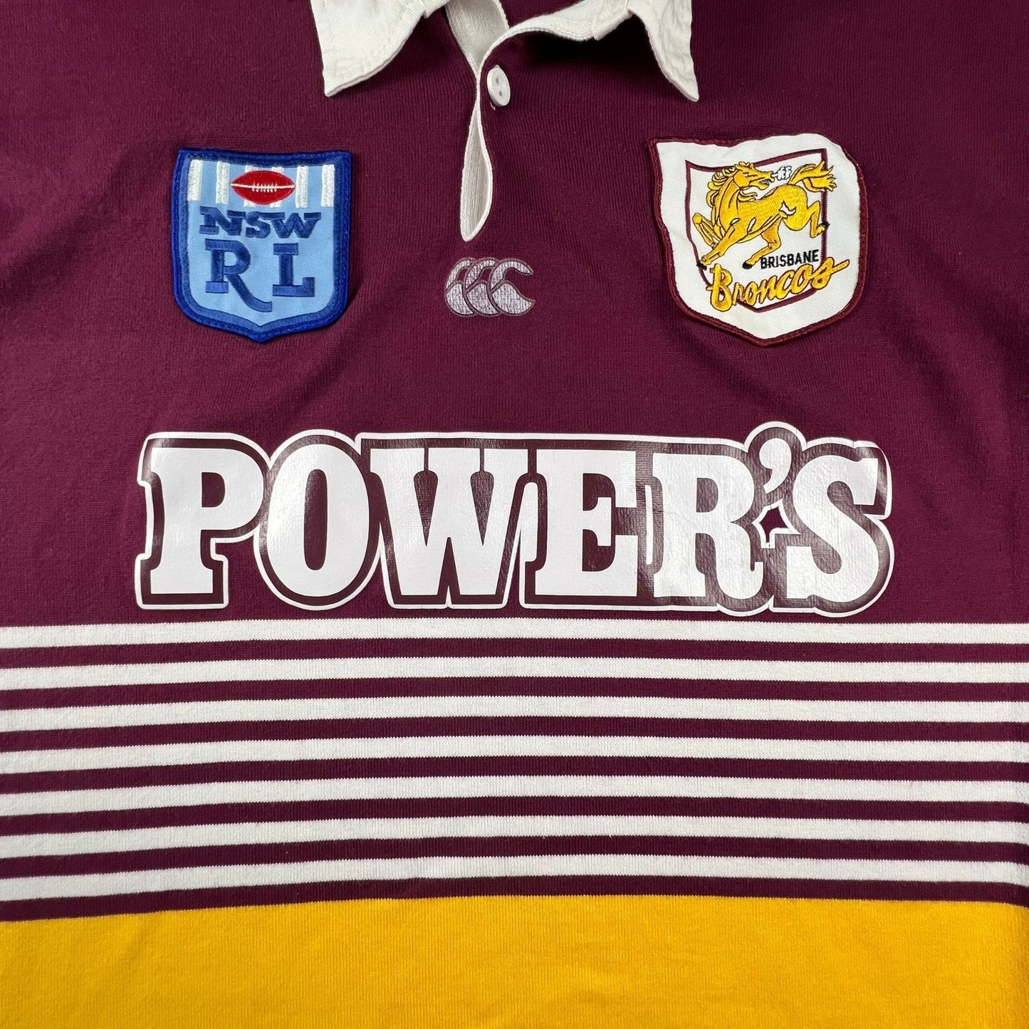 Vintage Brisbane Broncos Canterbury Rugby Jersey Mens XL Power's 90s NSW RL wow