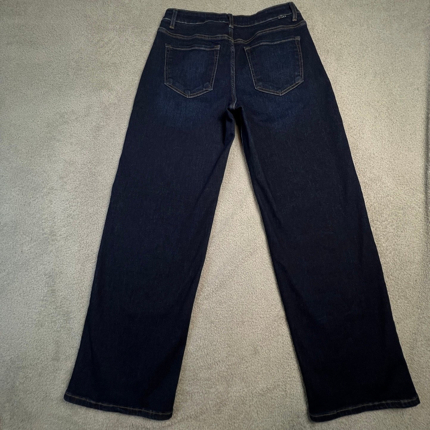 Risen Jeans Women's Size 7 High Rise Wide Leg Dark Wash Denim Jeans 28" Waist