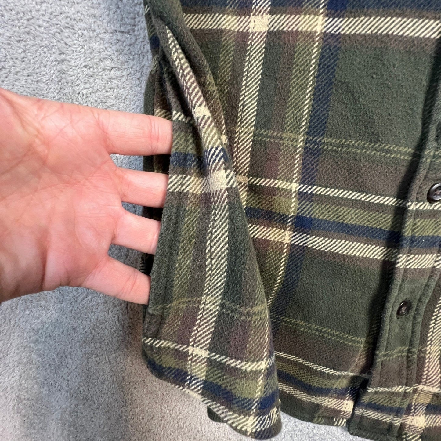Orvis Men's Plaid Flannel Shirt Long Sleeve Button Up Warm Winter Casual XL