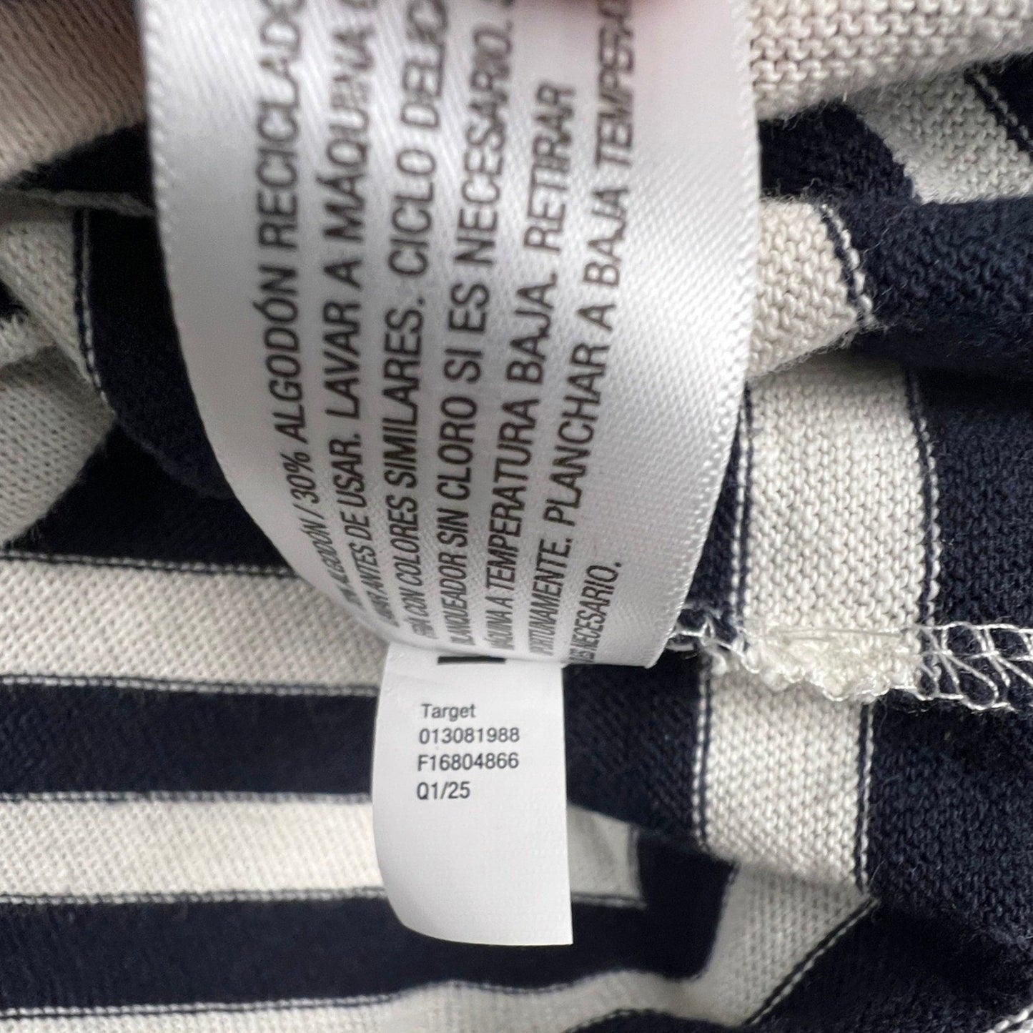 Polo Dress Knit Preppy Medium 100% Cotton Striped Mini Universal Thread