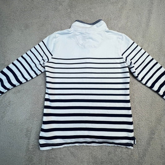 L.L. Bean Nautical Stripe Quarter Zip Pullover Sweatshirt XS