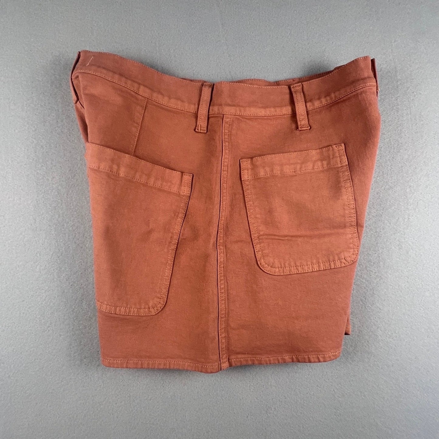 Madewell Patch Pocket Shorts Womens 30 Orange High Rise Utility Summer Casual