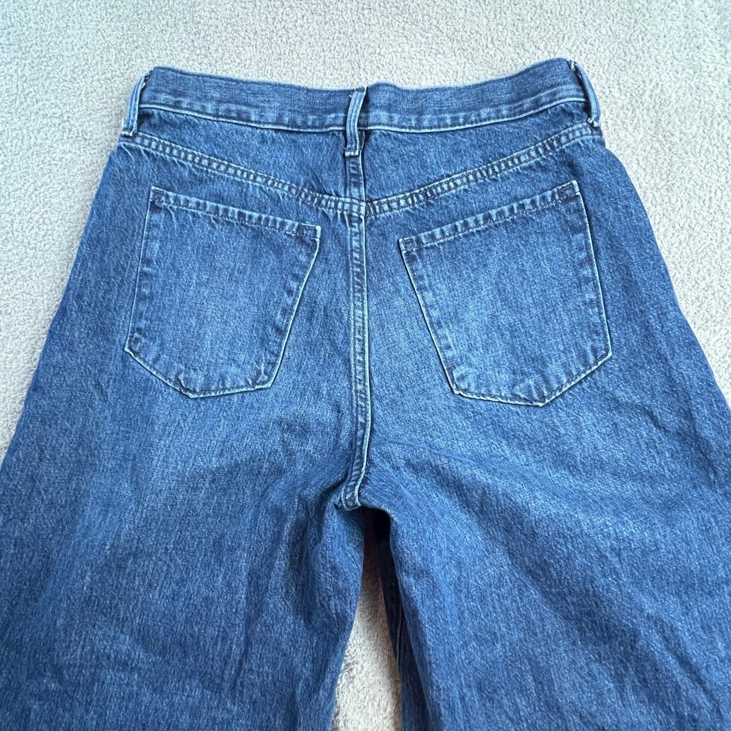 Banana Republic High Rise Women's Size 28 Relaxed Wide Leg Jeans Blue Denim