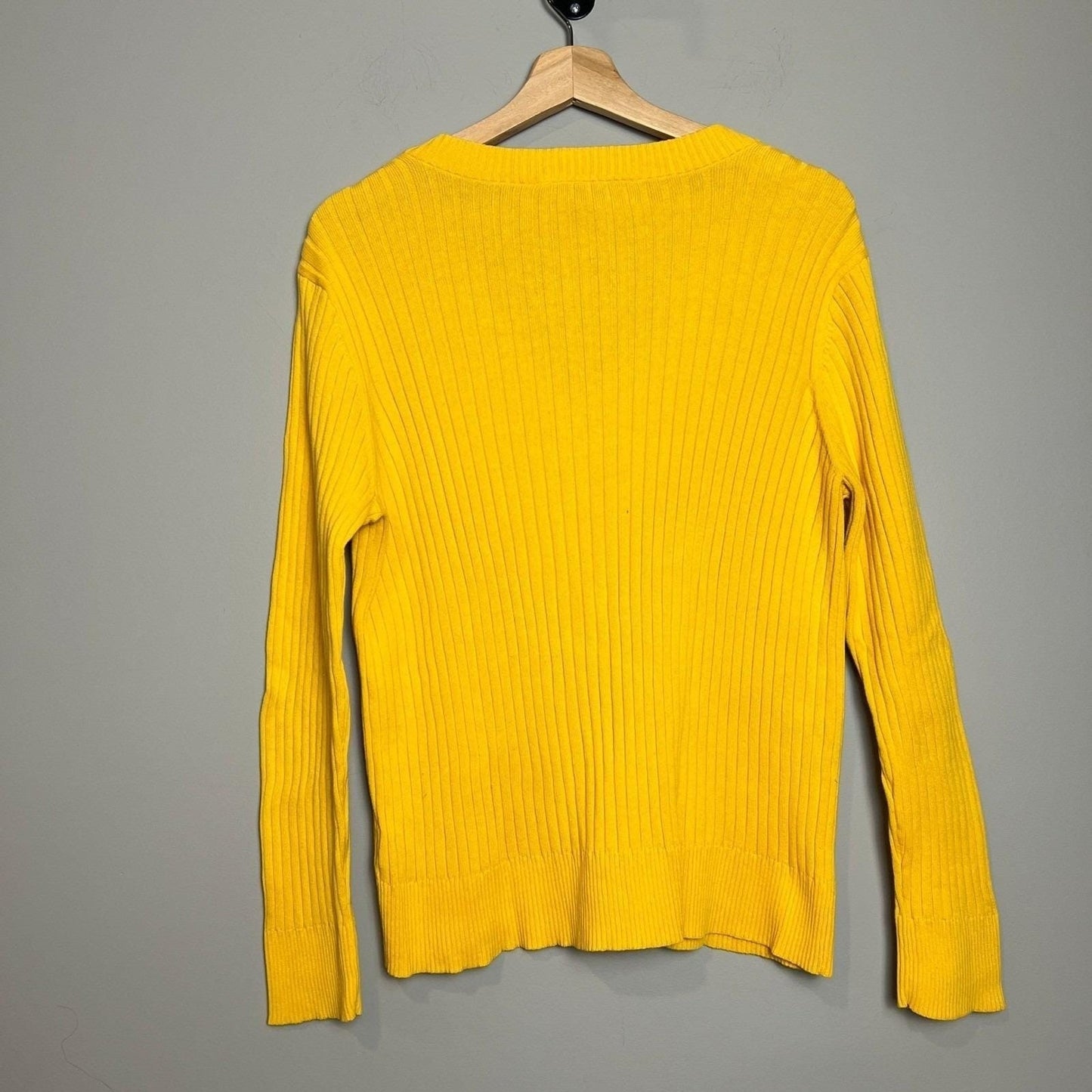 VTG Y2K Lauren Jeans Company Sweater Women's Extra Large Yellow Knit  80s Layer