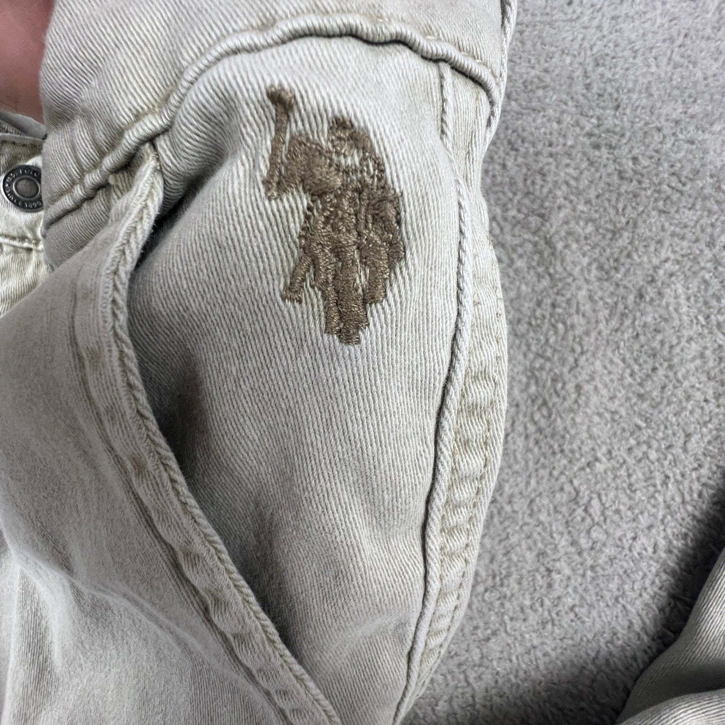 Vintage US Polo Assn. Mens 30 x 32 Stretch Cargo Pants Khaki Ralph Lauren