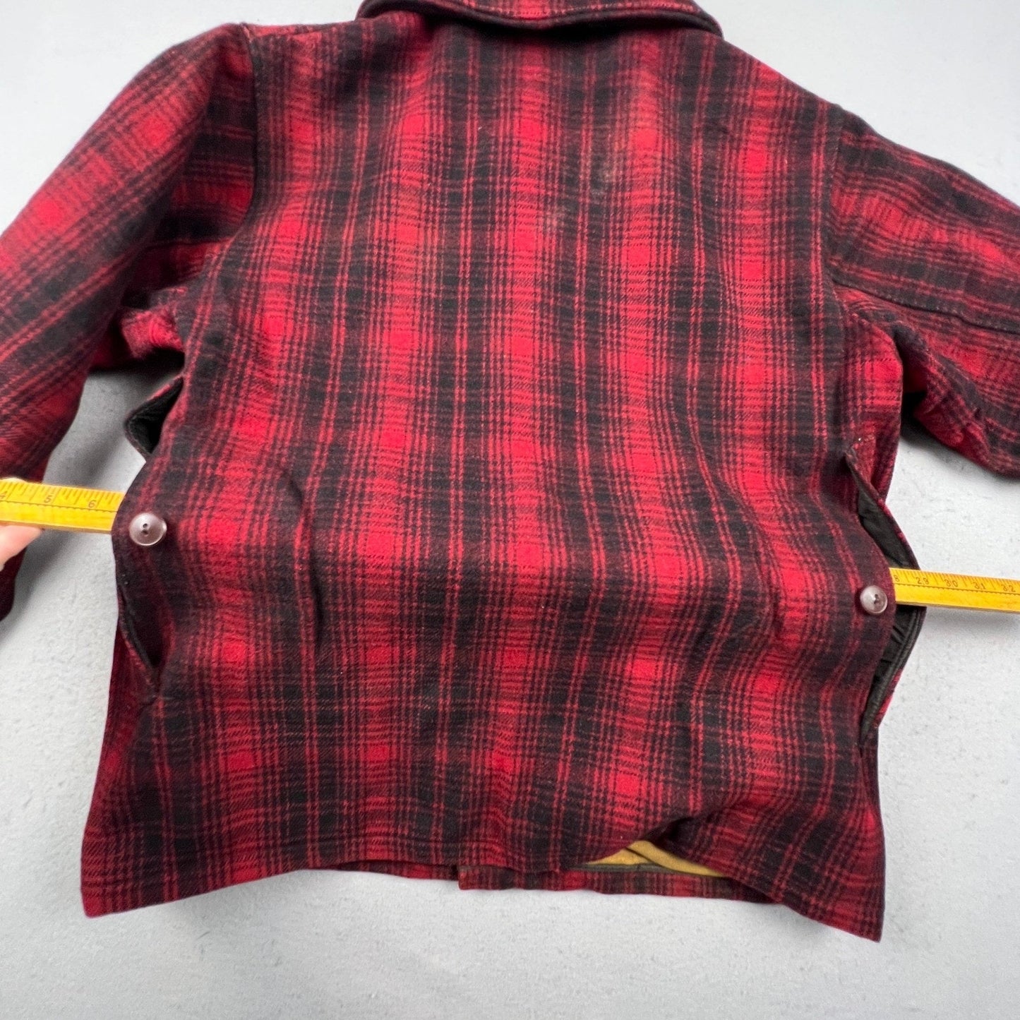 Vintage Woolrich Wool Plaid Hunting Jacket Mens 46 Red Mackinaw Coat Outdoor