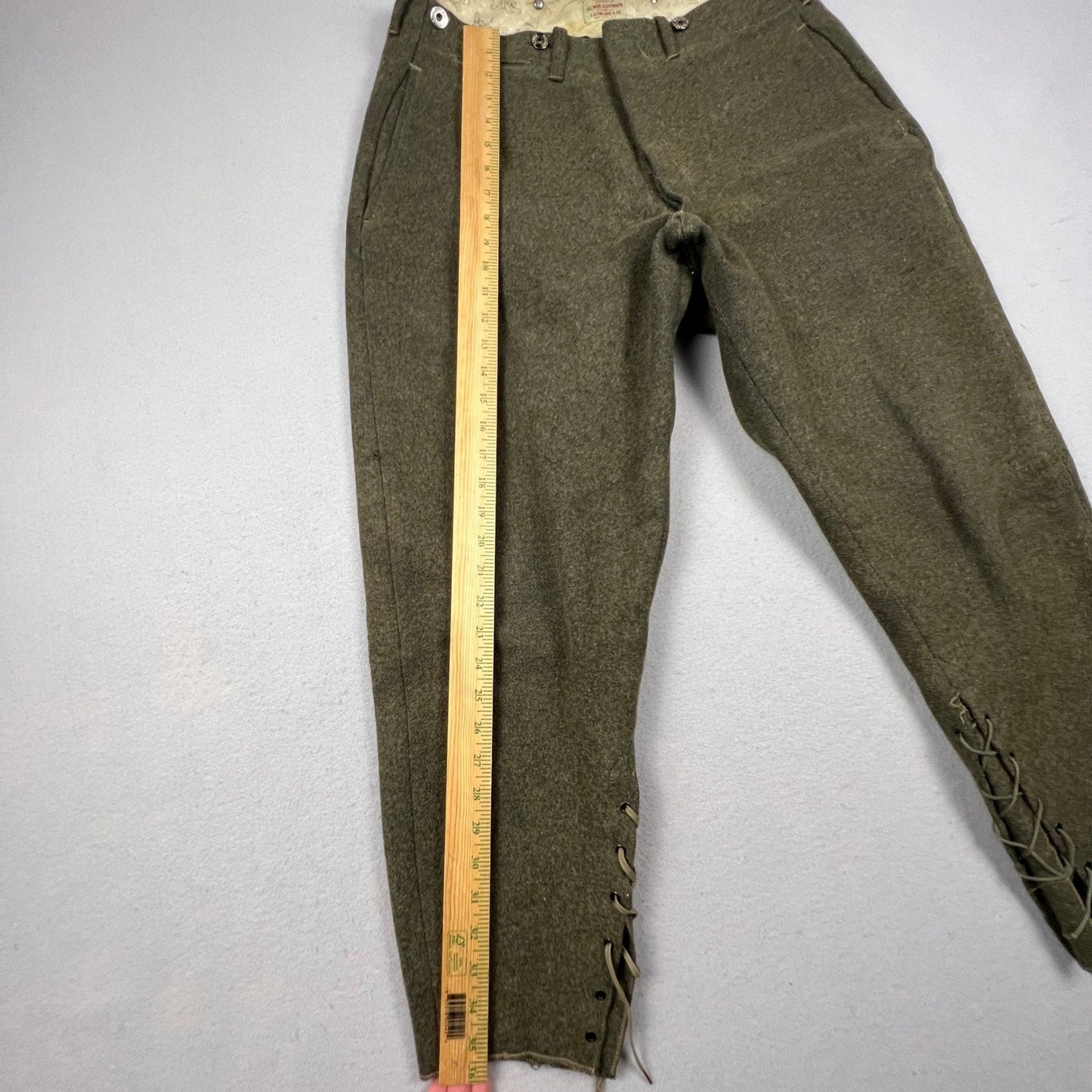 VTG JO Ballard Malone Wool Lace Up Breeches Pants 34 Hunting Logging 30s Johdpur