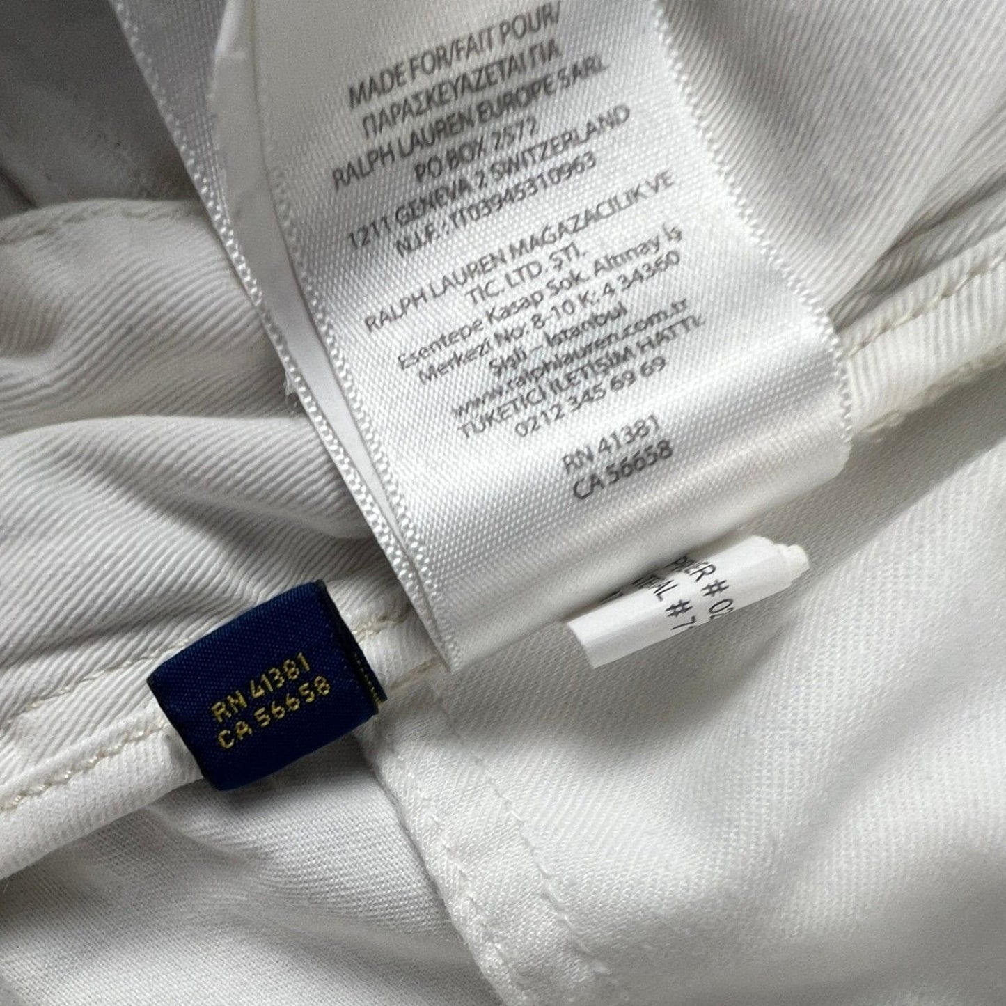Polo Ralph Lauren Relaxed Fit Chino Shorts Mens 36 Wite Cotton Twill Preppy Golf