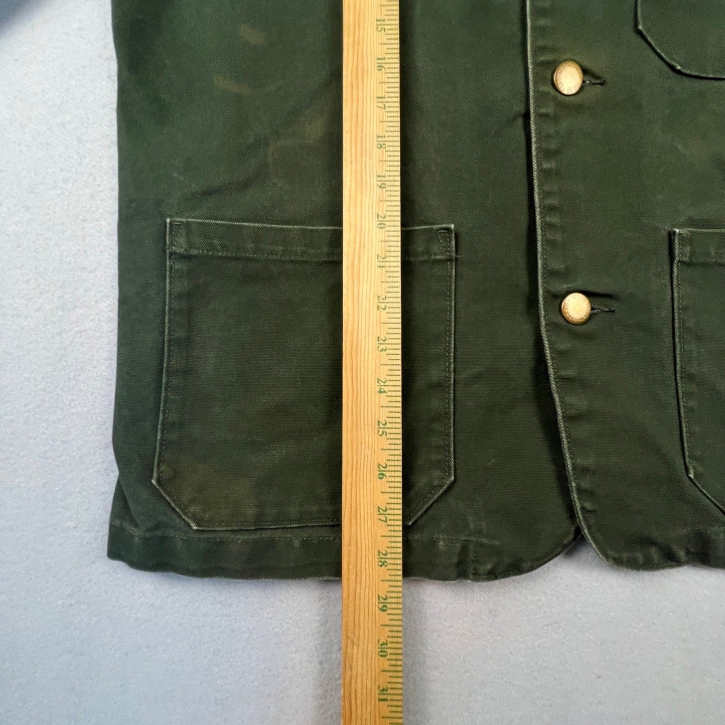 Levi's Chore Coat Men Large Green Canvas Utility Jacket Workwear Chore Coat