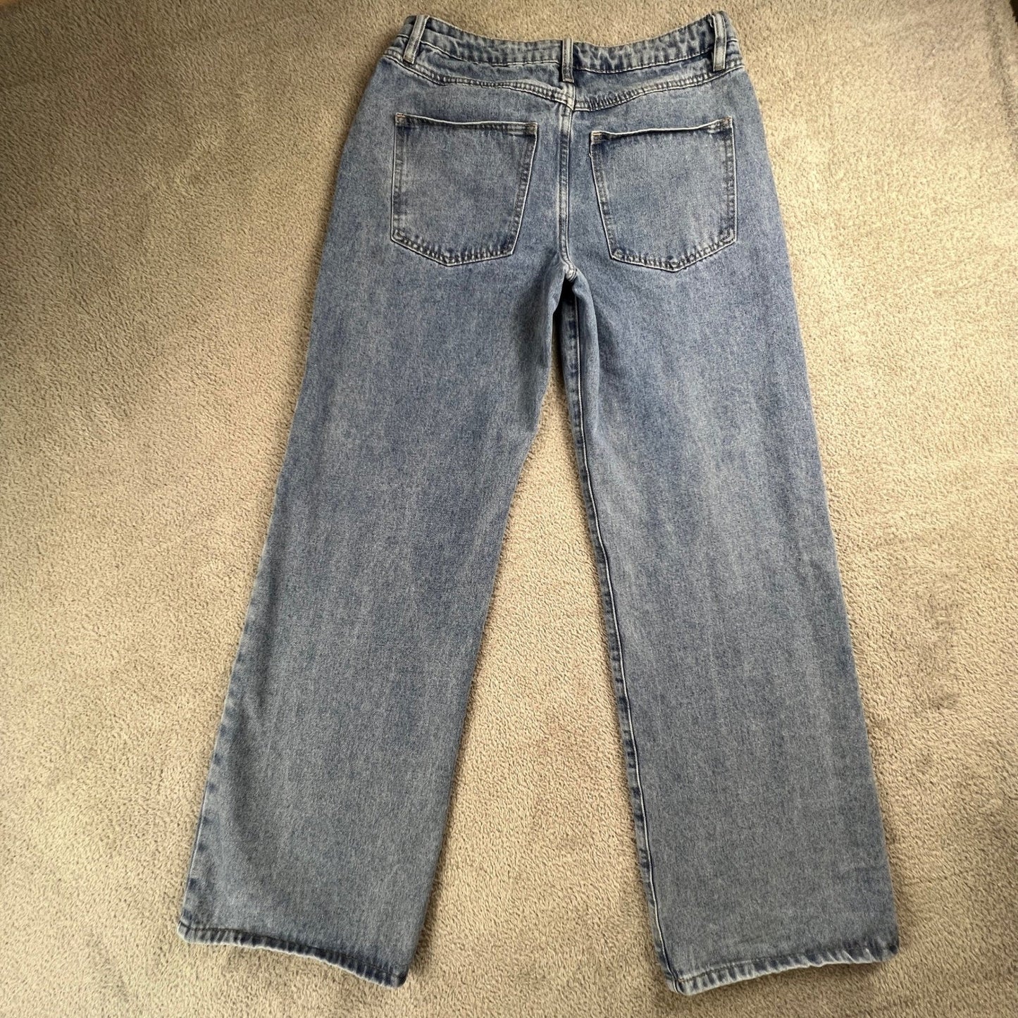 Y2K Wide Jeans Womens 4 Straight Leg Denim Casual Streetwear Grunge Walter Baker