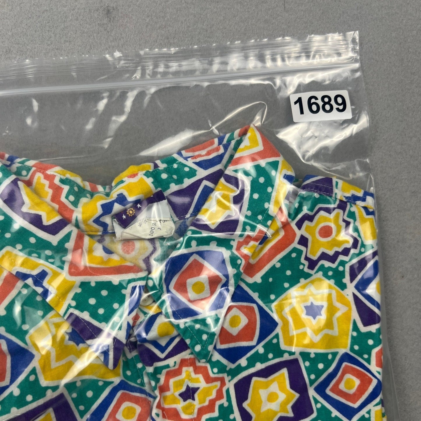 VTG 90s Pro Spirit Button Up Shirt Mens XL Geometric Abstract Retro