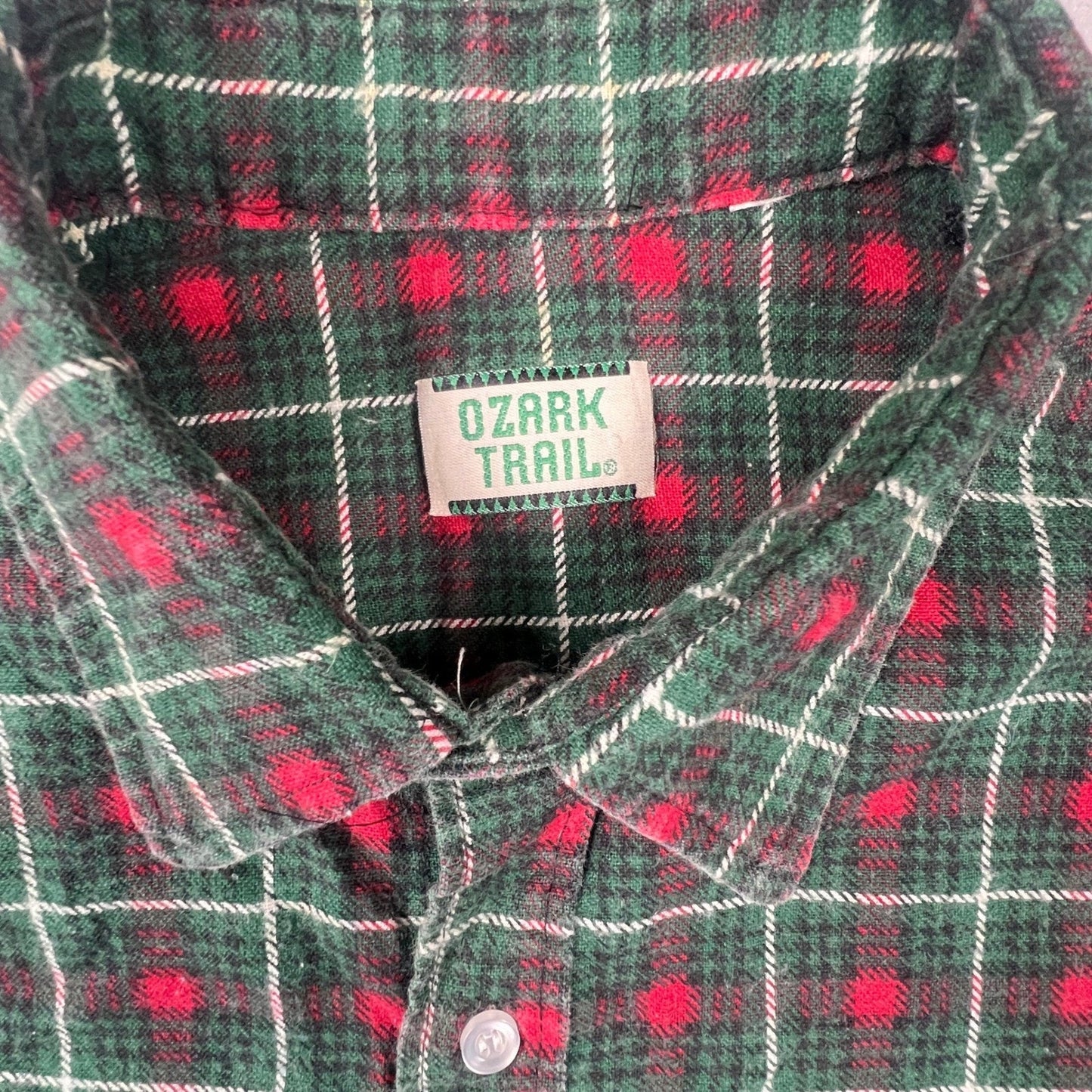 Ozark Trail Flannel Shirt Mens L Plaid Long Sleeve Outdoor Casual Printed
