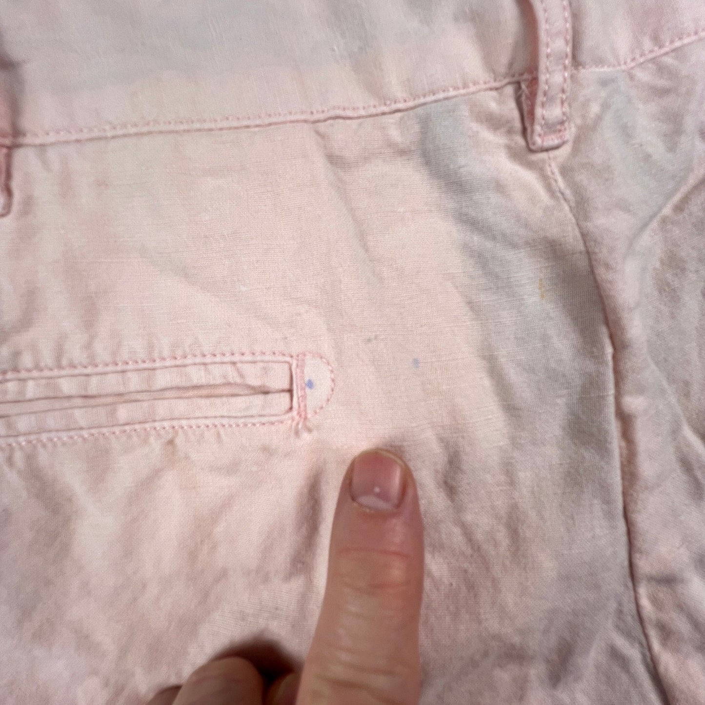 Faherty Linen Cotton Shorts Mens 36 Pink Flat Front Casual Summer Beach Coastal
