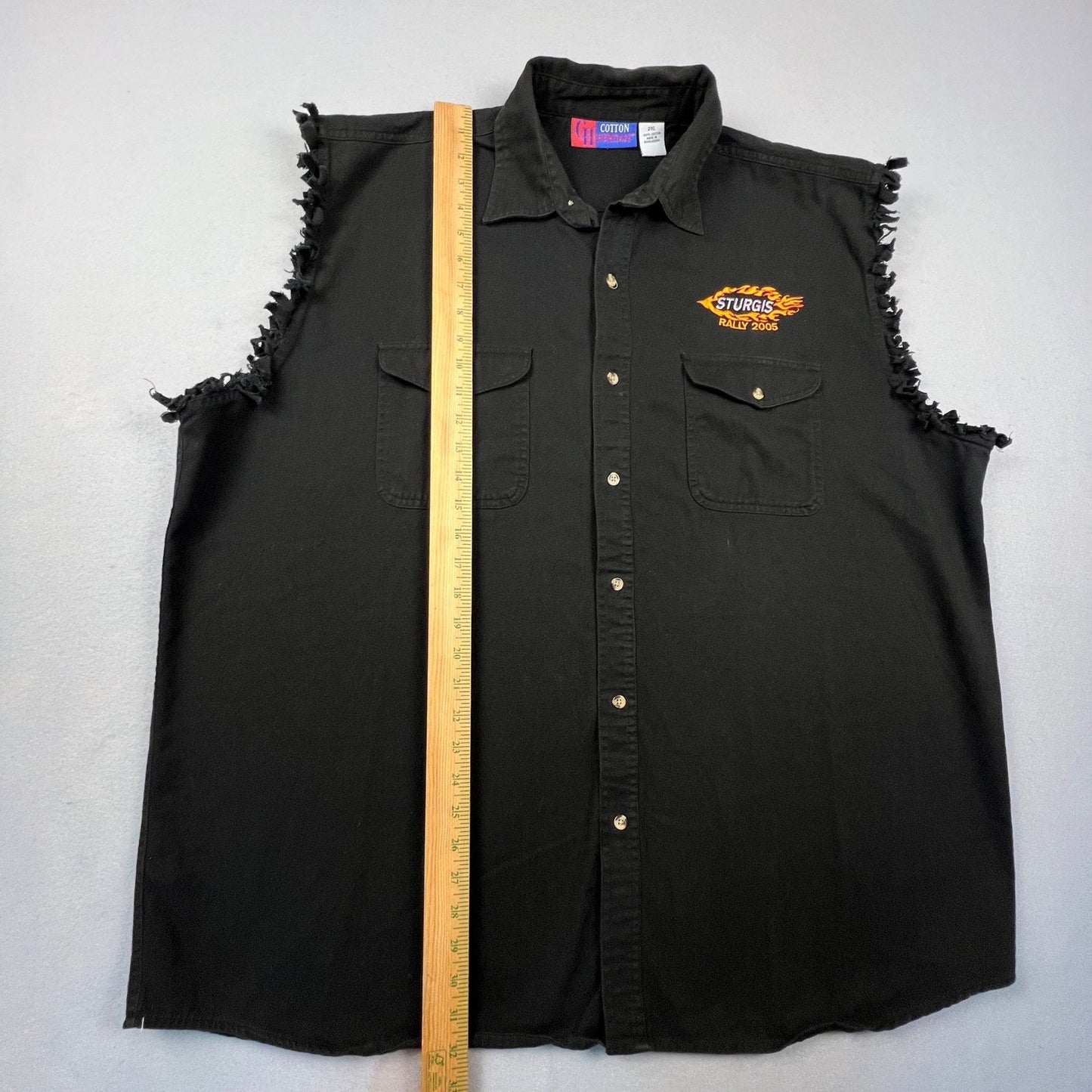 Sturgis Rally 2005 Shirt Mens 2XL Black Sleeveless Biker Moto Cotton Heritage